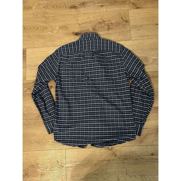 J. Crew Mens Green Checkered Longsleeve Button Size Medium Flex Oxford - Picture 2 of 3